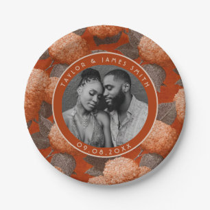 Hydrangeas Plates For Destination Wedding Party