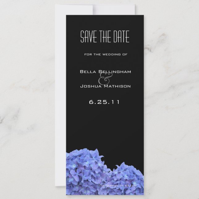 Hydrangeas Save the Date Announcement (Front)