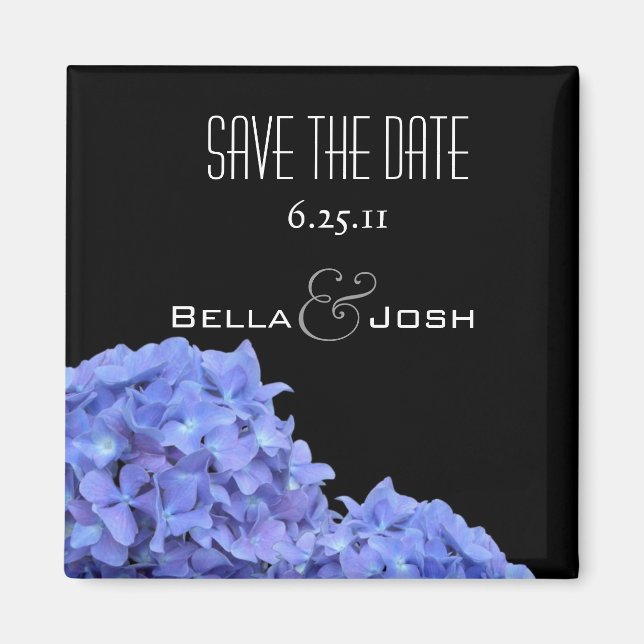 Hydrangeas Save the Date Magnet (Front)