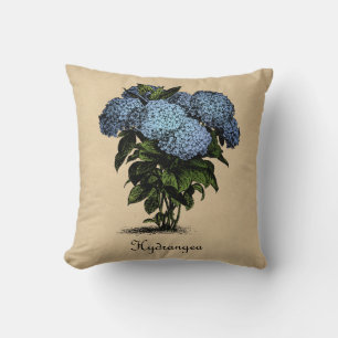 Hydrangeas Vintage Botanical Cushion