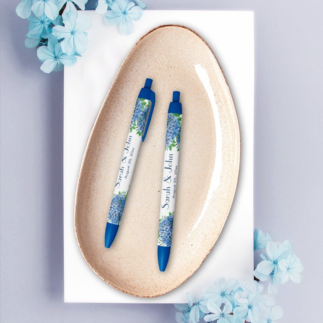 Hydrangeas Watercolor Wedding Guestbook Pen (Creator Uploaded)