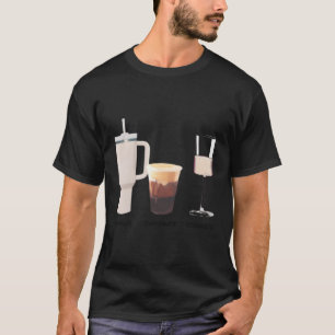 Hydrate Caffeinate Celebrate Water Coffee Rose T-Shirt