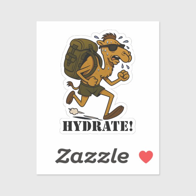 Hydrate – Funny Camel Running Fitness Design (Sheet)