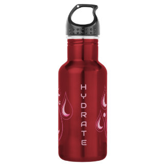Hydrate Water drops in Pink Shades 532 Ml Water Bottle