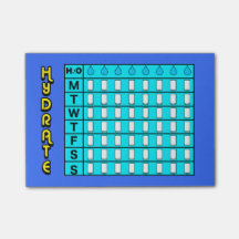 Hydration Chart Post-it notes
