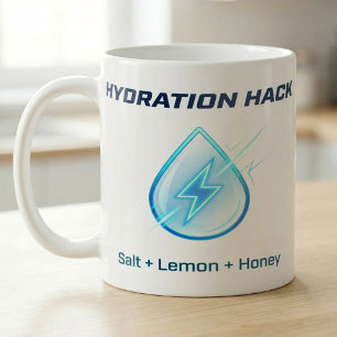 Hydration Hack Lemon Salt Honey Formula Coffee Mug