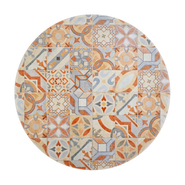 Hydraulic cement tiles: mosaic trend. cutting board (Front)