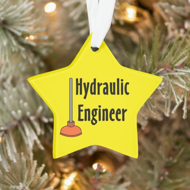 Hydraulic Engineer Toilet Plunge Ornament (Tree)