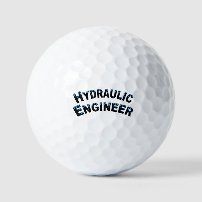 Hydraulic Engineer Water Droplets  Golf Balls (Front)