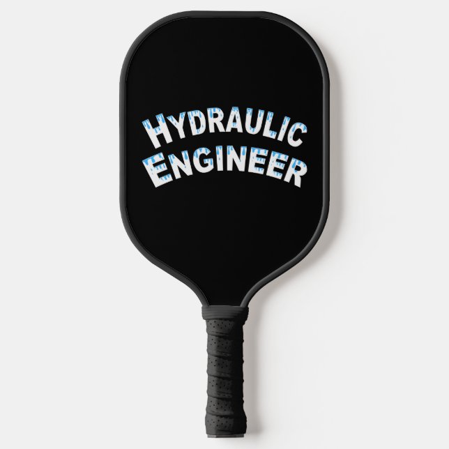 Hydraulic Engineer Water Droplets Pickleball Paddle (Front)