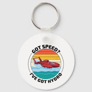 Hydro-Speed Racing: Thrilling Hydroplane Humour Key Ring