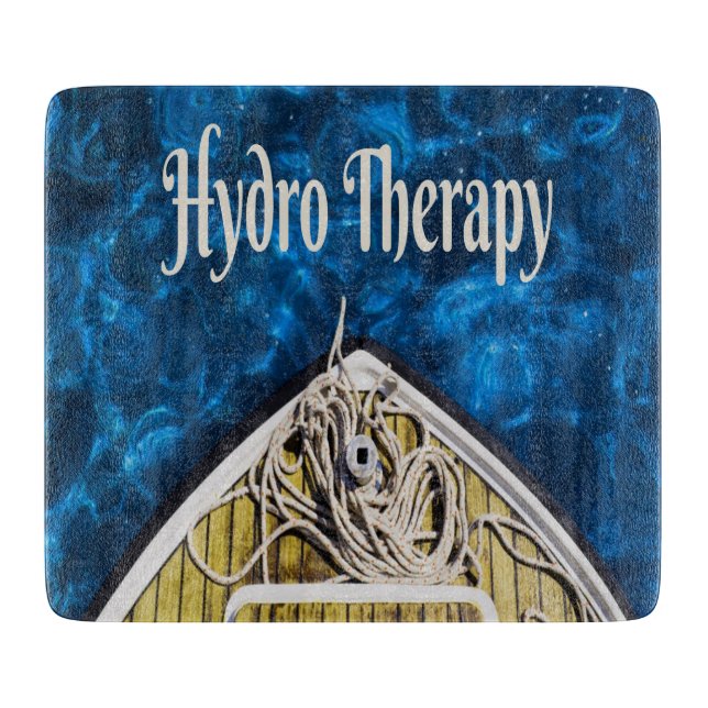 Hydro Therapy Boat Ocean Sailing Cutting Board (Front)