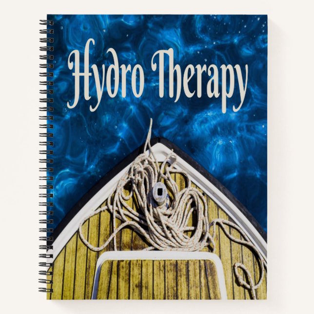 Hydro Therapy Boat Ocean Sailing Notebook (Front)