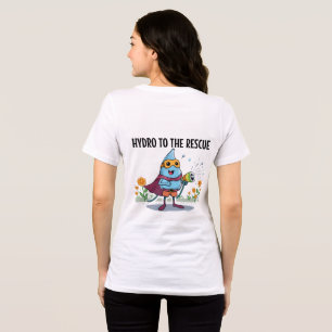 Hydro to the Rescue Funny Water Hero Sticker Tri-Blend Shirt