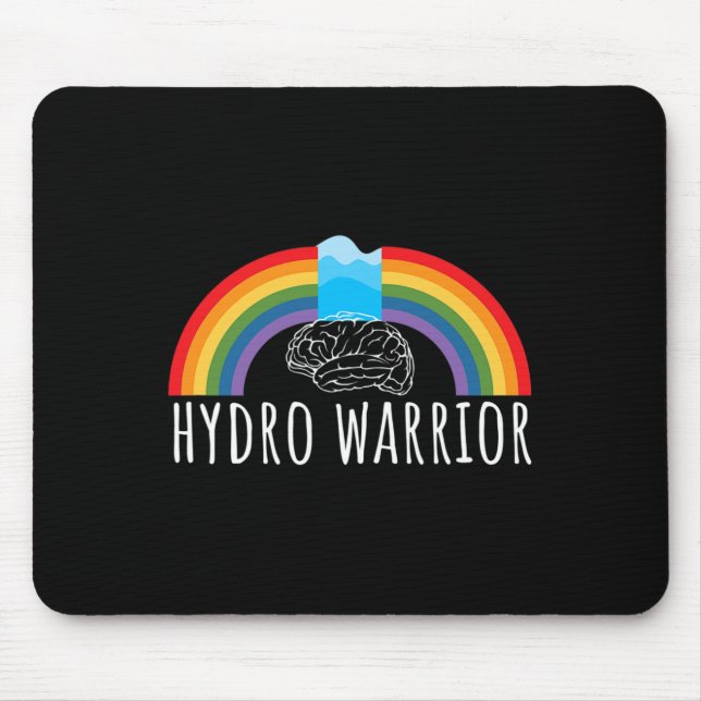 Hydro Warrior Hydrocephalus Awareness Brain Shunt  Mouse Pad (Front)