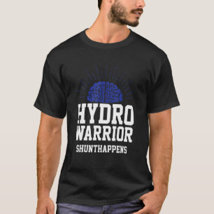 Hydro warrior shunt happens Hydrocephalus blue rib T-Shirt