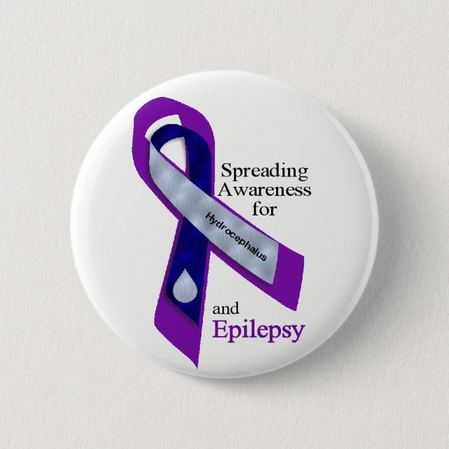 Hydrocephalus and Epilepsy Button (Front)