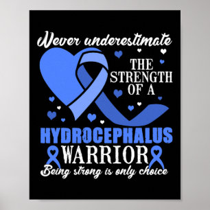 Hydrocephalus Awareness  Blue Ribbon Support  Poster
