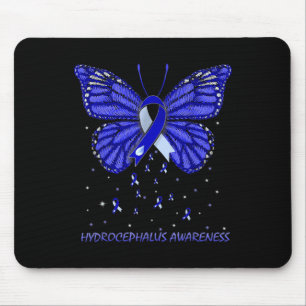 Hydrocephalus Awareness Butterfly  Mouse Pad