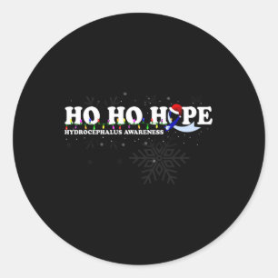 Hydrocephalus Awareness Christmas Wish Classic Round Sticker
