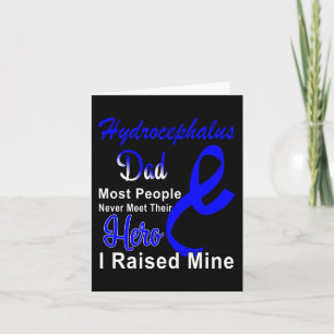 Hydrocephalus Awareness Dad Blue Ribbon Father Sup Card