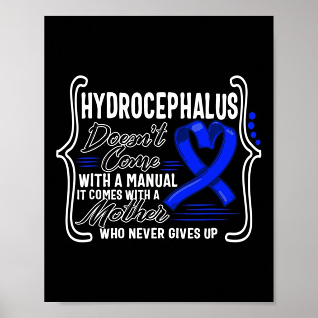 Hydrocephalus Awareness Doesn't Come With A Manual Poster (Front)