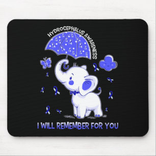 Hydrocephalus Awareness Elephant  Mouse Pad