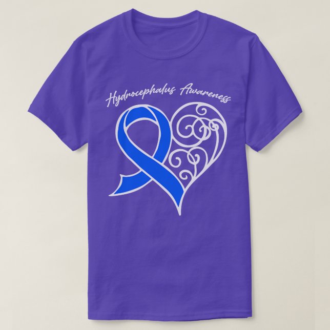 Hydrocephalus Awareness Heart Ribbon Gift Valentin T-Shirt (Design Front)