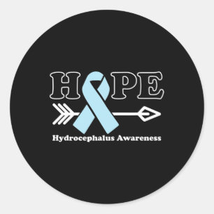 - Hydrocephalus Awareness Light Blue Ribbon Classic Round Sticker