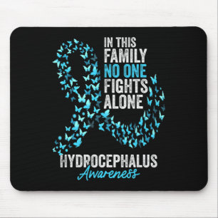 Hydrocephalus Awareness Month Butterflies Light Bl Mouse Pad