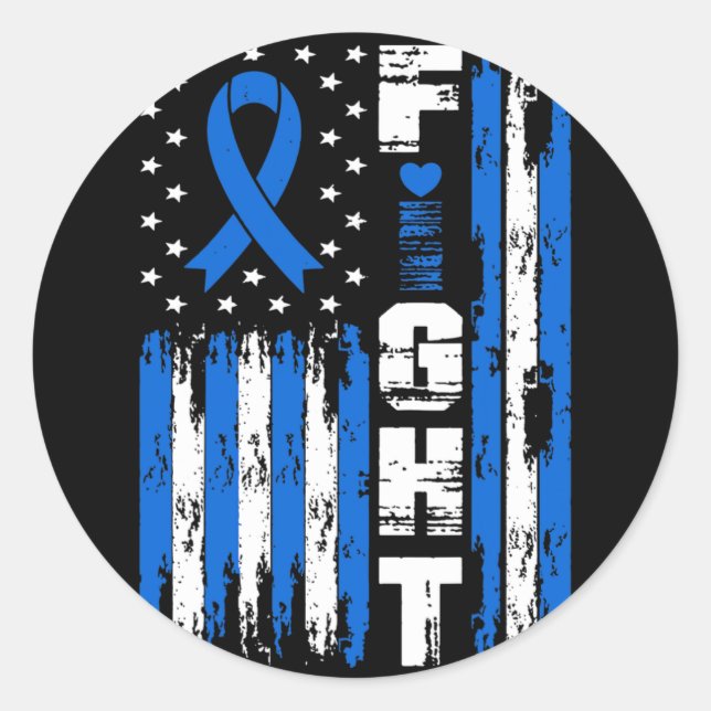 Hydrocephalus Awareness Patriotic Usa American Fla Classic Round Sticker (Front)