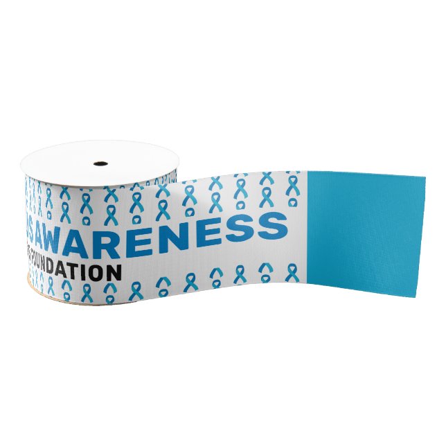 Hydrocephalus Awareness Pattern Ribbon Grosgrain Ribbon (Spool)