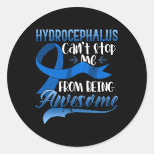 Hydrocephalus Awareness  US American Flag Gift  Classic Round Sticker
