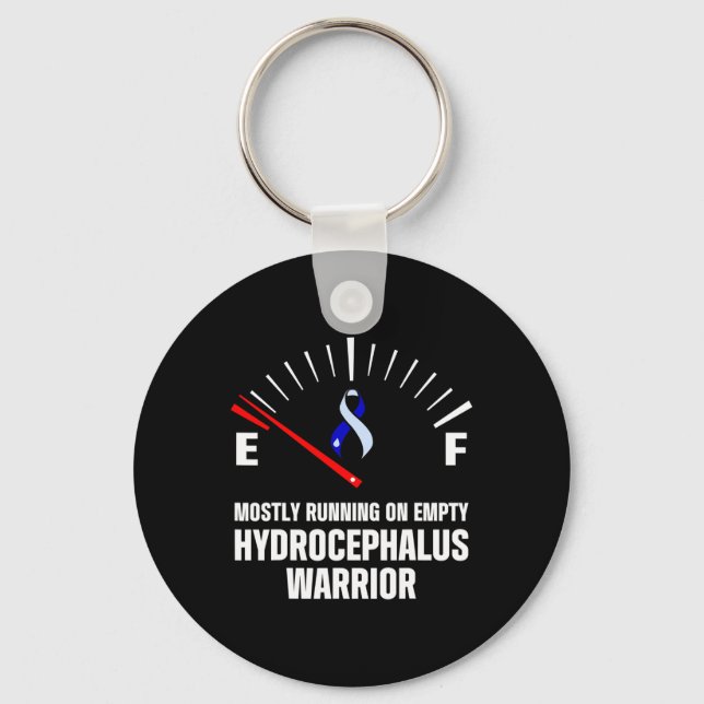 Hydrocephalus Survivor Empty Awareness Warrior  Key Ring (Front)