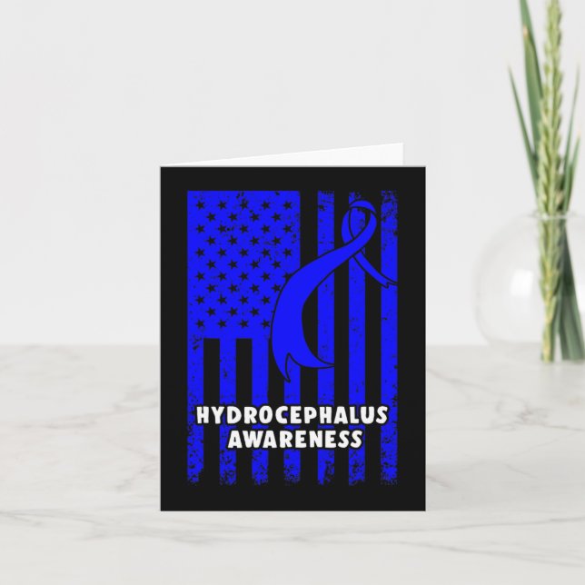 Hydrocephalus Survivor Enduring Awareness Warrior  Card (Front)