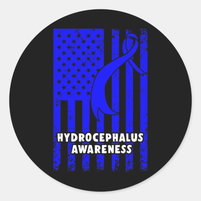 Hydrocephalus Survivor Enduring Awareness Warrior  Classic Round Sticker (Front)