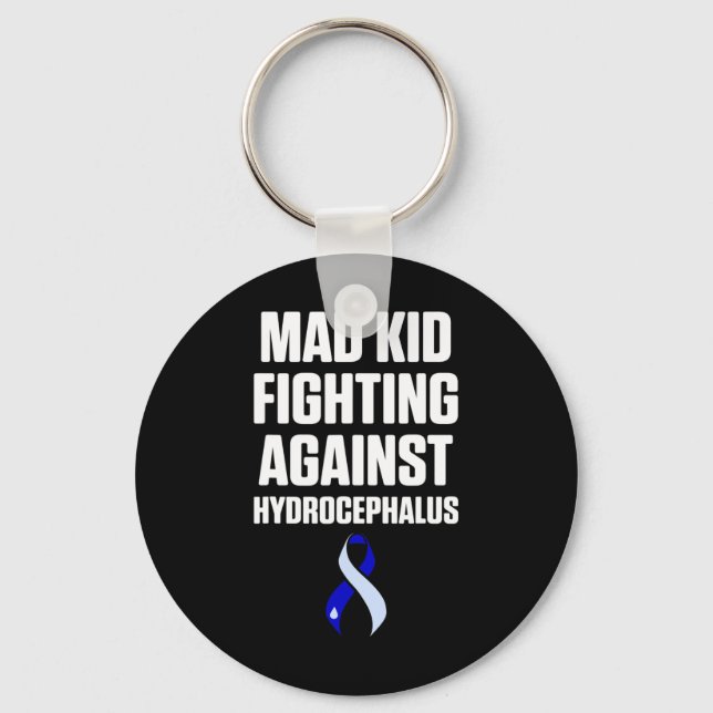 Hydrocephalus Survivor Fighting Awareness Warrior  Key Ring (Front)