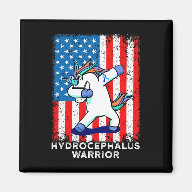 Hydrocephalus Survivor Hardwork Awareness Warrior  Magnet (Front)