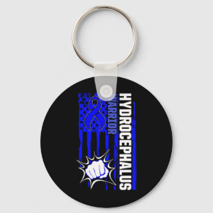 Hydrocephalus Survivor Inspiring Awareness Warrior Key Ring