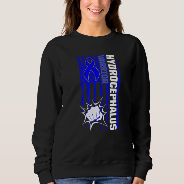 Hydrocephalus Survivor Inspiring Awareness Warrior Sweatshirt (Front)