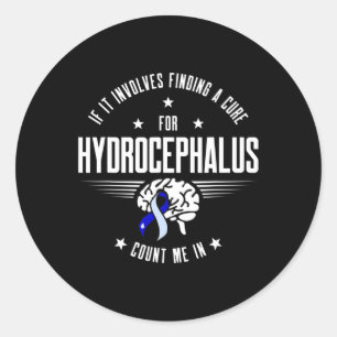 Hydrocephalus Survivor Involves Awareness Warrior Classic Round Sticker