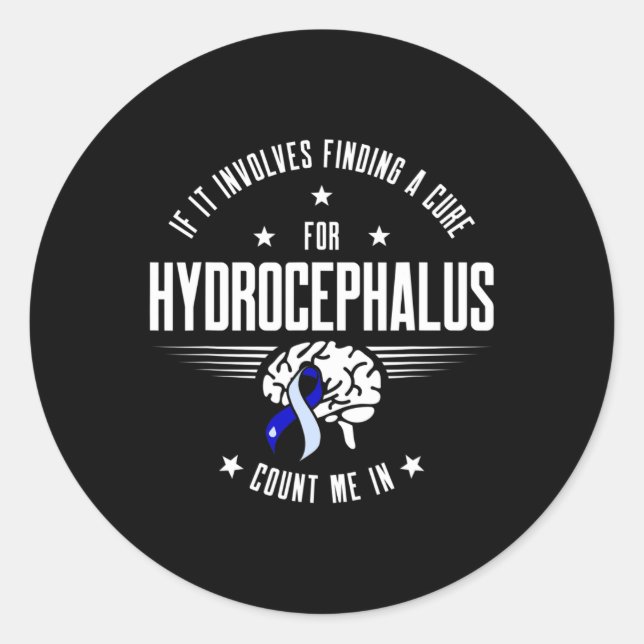 Hydrocephalus Survivor Involves Awareness Warrior  Classic Round Sticker (Front)
