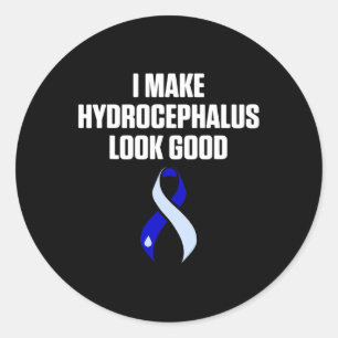 Hydrocephalus Survivor Look Good Awareness Warrior Classic Round Sticker