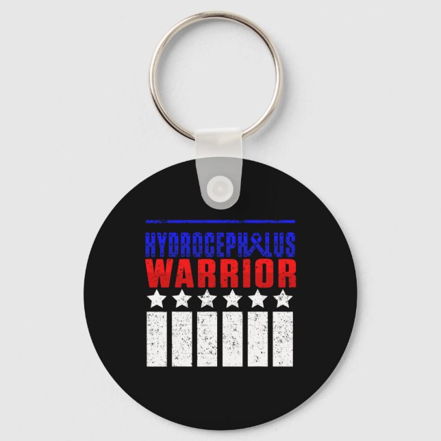 Hydrocephalus Survivor Medication Awareness Warrio Key Ring (Front)