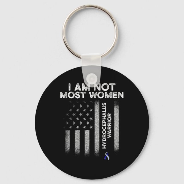 Hydrocephalus Survivor Most Women Awareness Warrio Key Ring (Front)