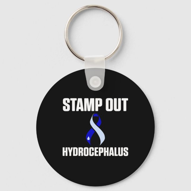 Hydrocephalus Survivor Out Awareness Warrior  Key Ring (Front)