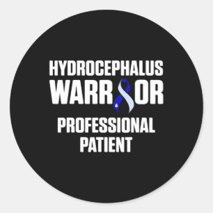 Hydrocephalus Survivor Patient Awareness Warrior 1 Classic Round Sticker