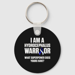 Hydrocephalus Survivor Power Awareness Warrior Key Ring