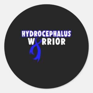 Hydrocephalus Survivor Prevent Awareness Warrior Classic Round Sticker