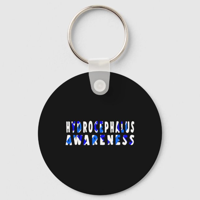 Hydrocephalus Survivor Research Awareness Warrior  Key Ring (Front)